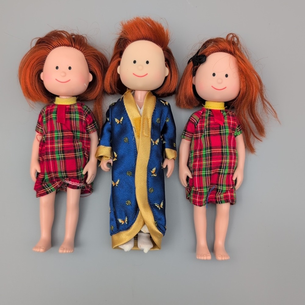 8" Madeline Doll LOT 1996 Eden Poseable Plaid Dress Japan International Traveler